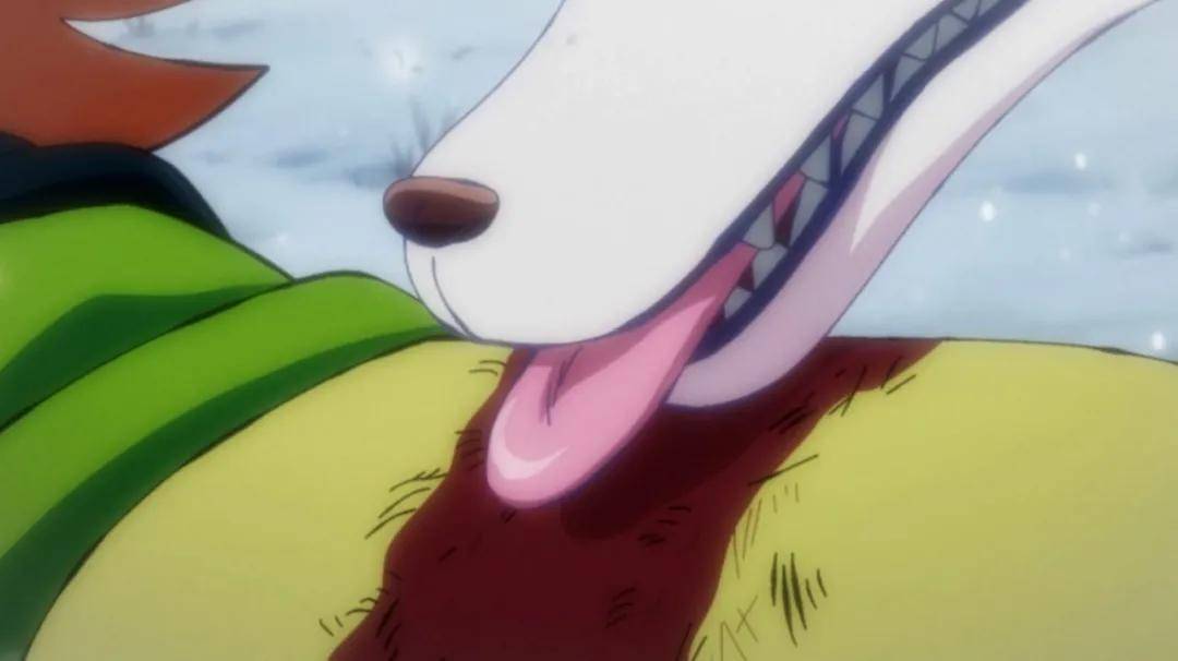 但是鬼丸并没咬下去,也许是"理解"了河松,反而舔了舔河松的伤口.