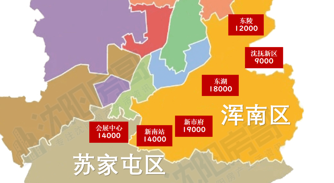 大膽預測:瀋陽2021年房價地圖