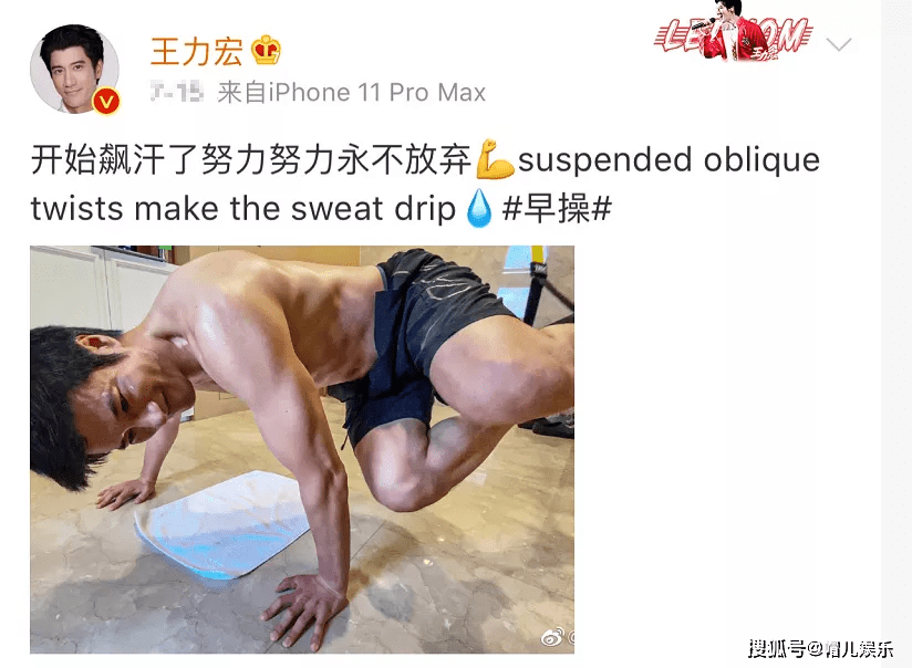 44岁王力宏半裸上身训练照引骚动网友肌肉碾压健身教练