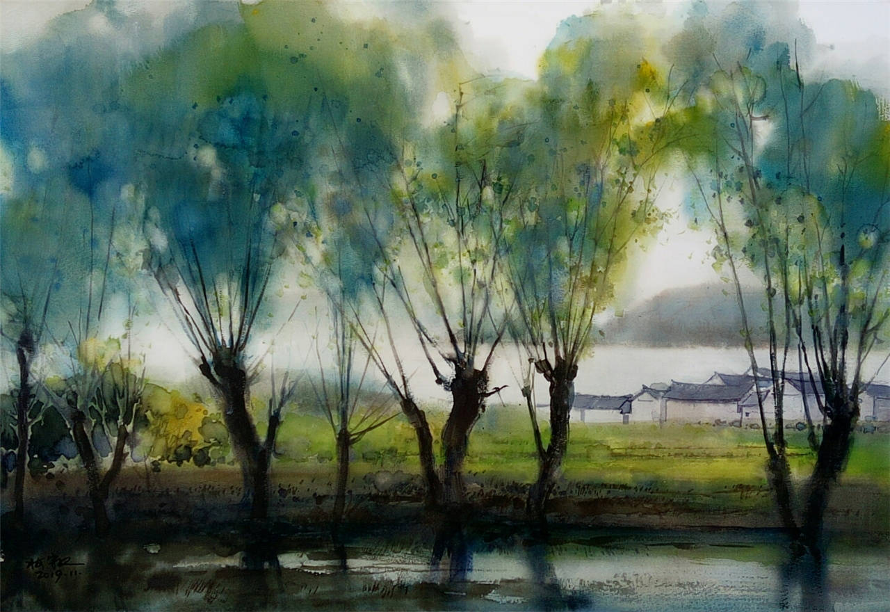 在这组水彩画里,读懂大理_洱海