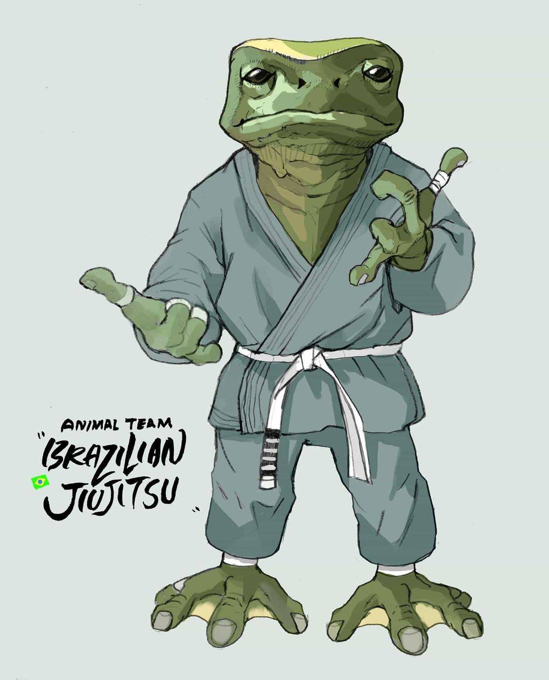 jiujitsu animal team & sports巴西柔术动物海报集