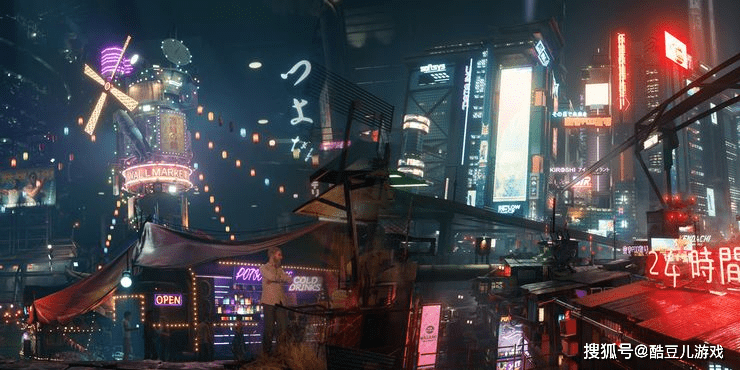 《最终幻想7 重制版和赛博朋克2077 2077主城的对比_之城