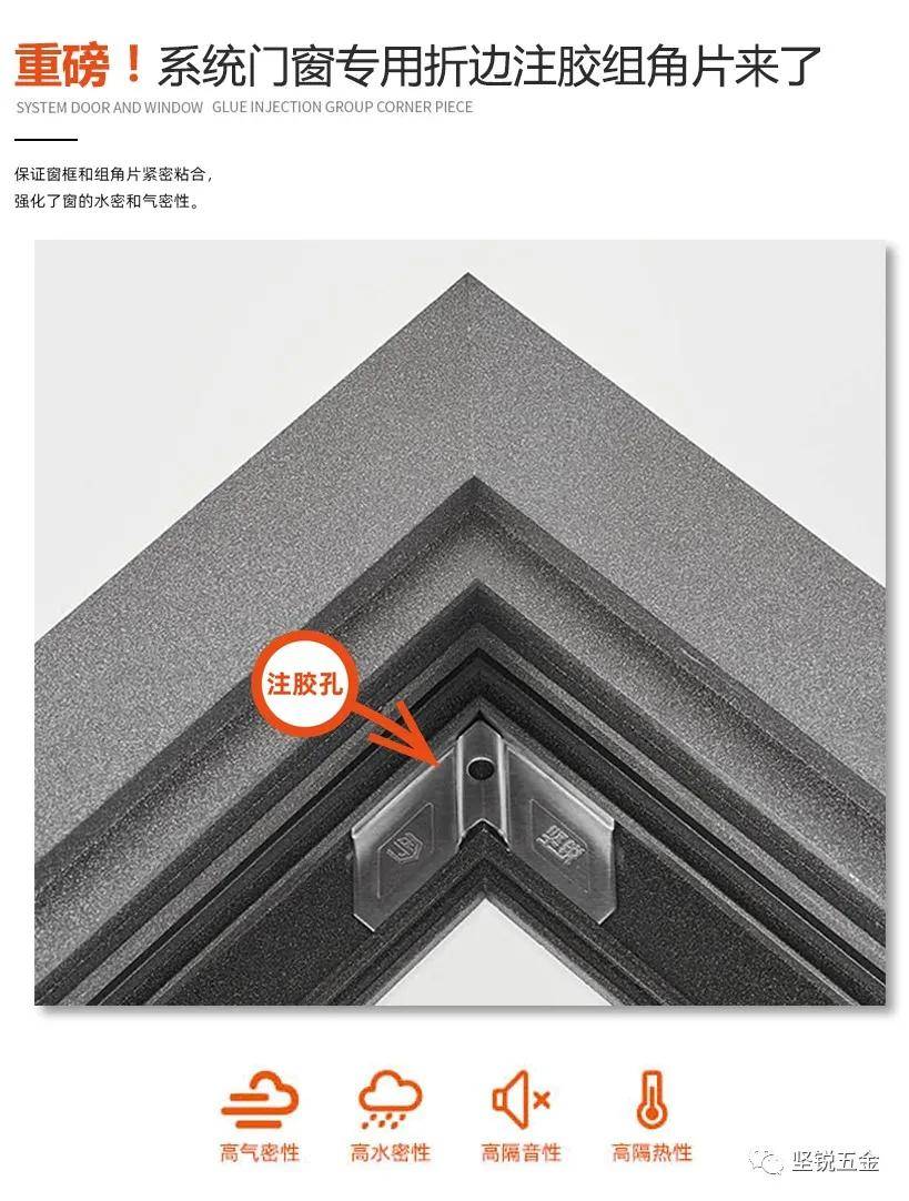系统门窗专用注胶组角片的注胶孔有何用