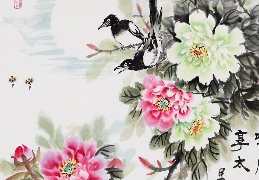 当代花鸟画名家石开,石开花鸟画欣赏