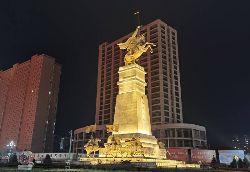 陕西长武县浅水塬大战雕塑欣赏