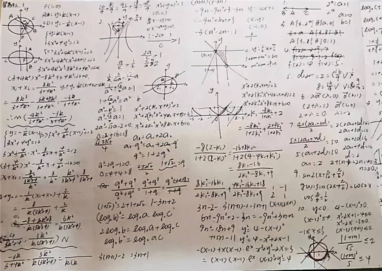 学霸的草稿纸照片图片