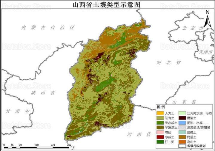 1995年各省土壤类型分布数据图汇总