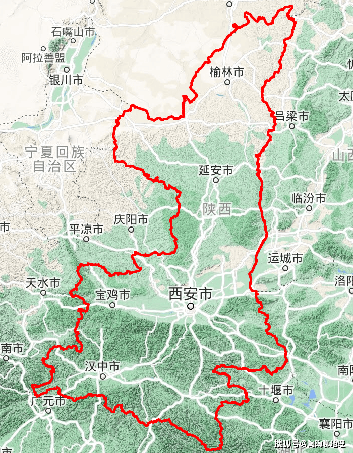 陕西省10大城市,平原(平地)面积排名:榆林市最大,安康市最小