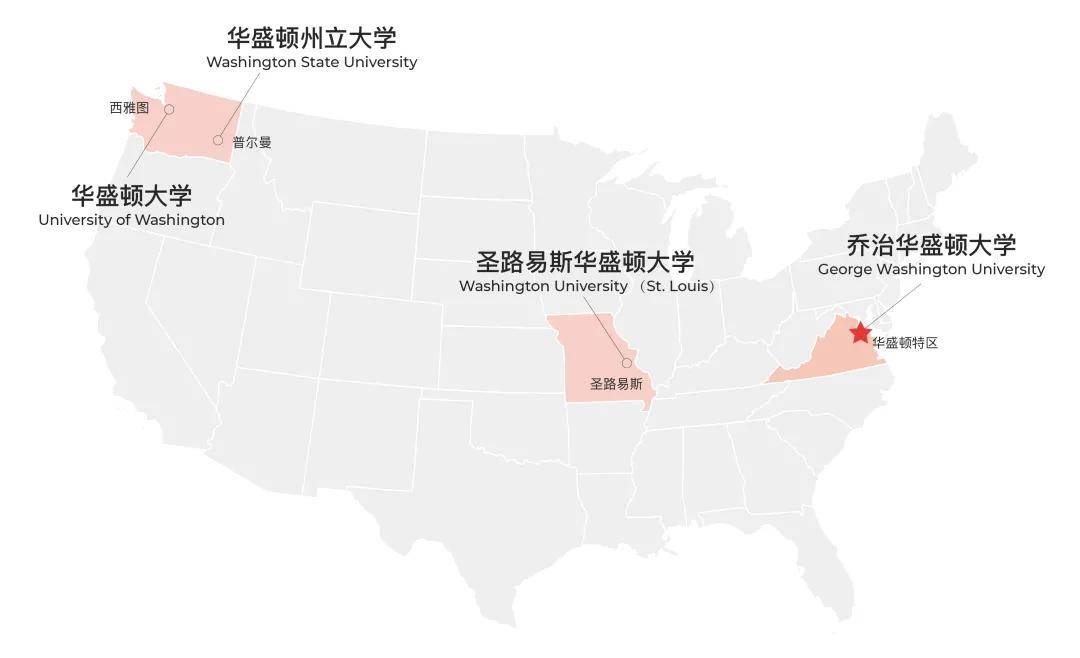 是的,这个华盛顿大学不在美国首都华盛顿哥伦比亚特区,而是在华盛顿州