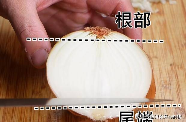 大厨的洋葱不流泪切法!纵切、横切的优缺点与技巧解析_根部