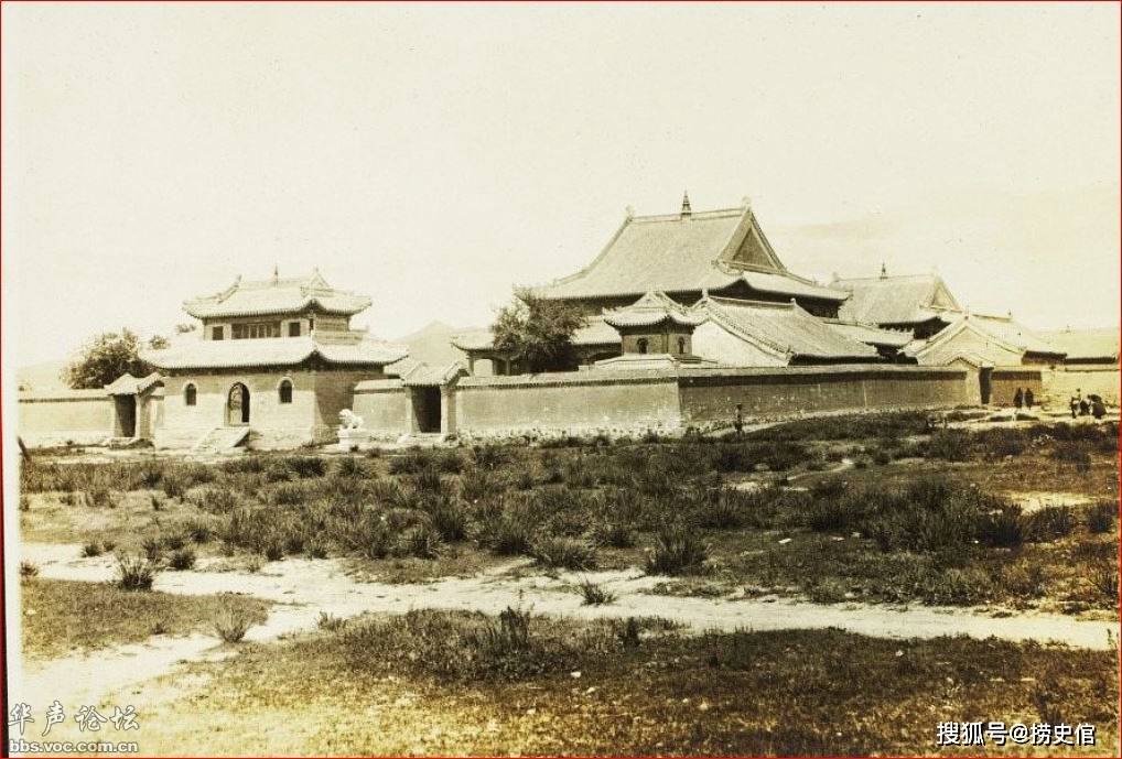 老照片,三十年代的赤峰林西大板喇嘛庙祭典和集市