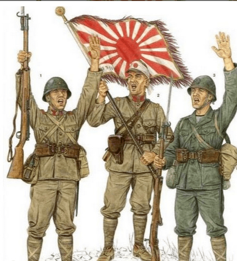 日本军人绘画图片