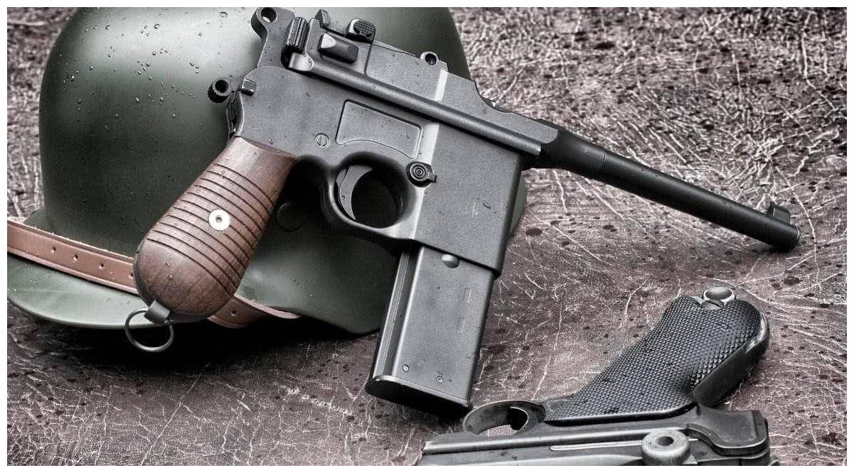 原创真正的抗日神器德国毛瑟1896式军用手枪