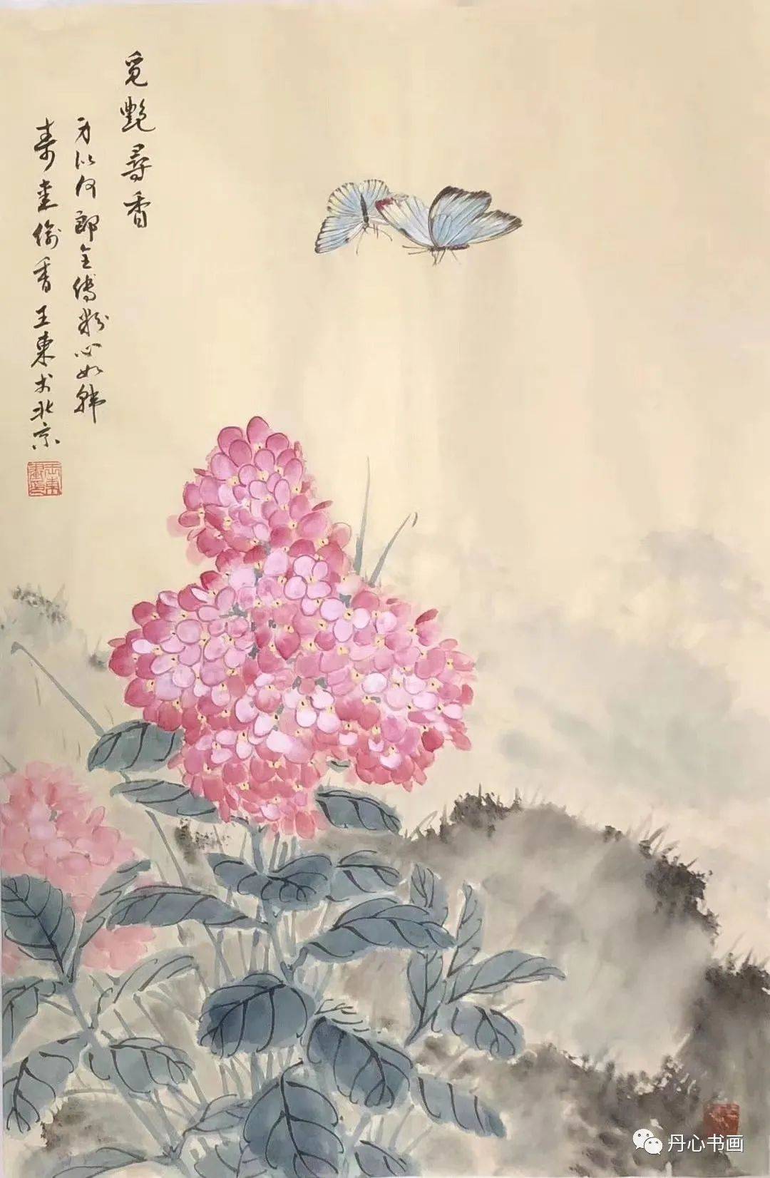 清淨秀麗古樸典雅沒骨花鳥畫家王東