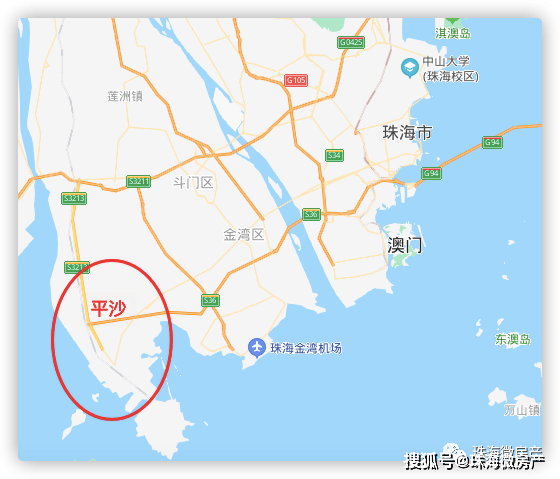 先,上张地图,看看我们珠海平沙,在珠海的那个地方:我知道,问我平沙