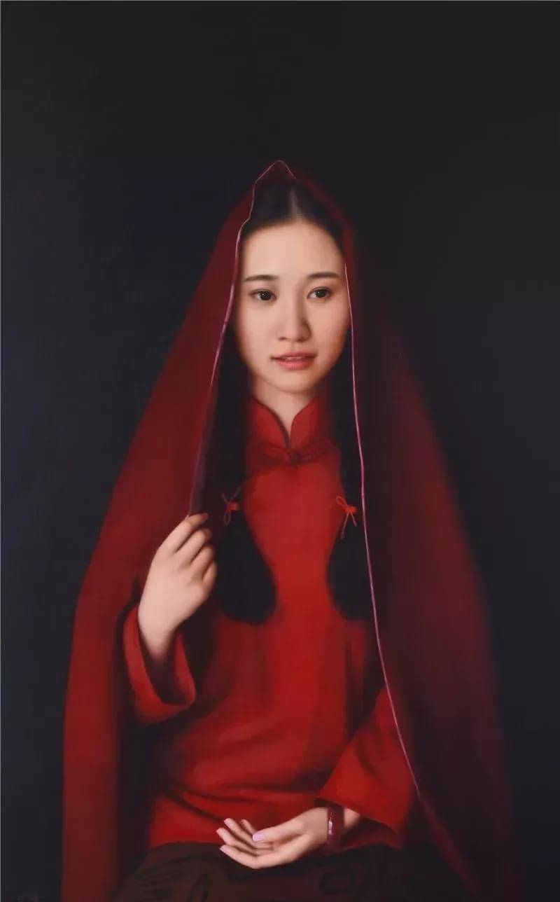 中国油画 美丽的少女