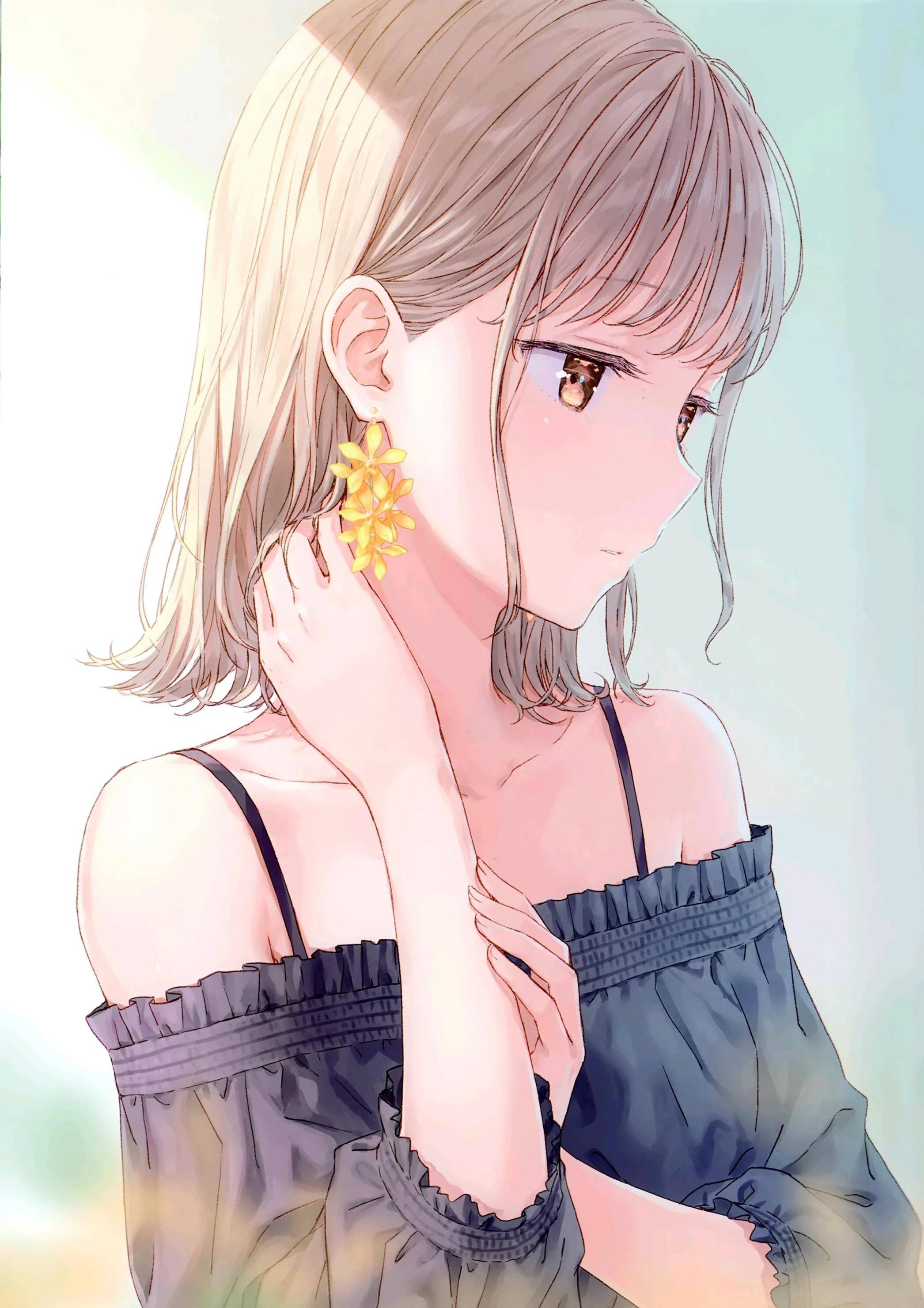 他笔下的插画少女,单纯靓丽,朦胧诱人