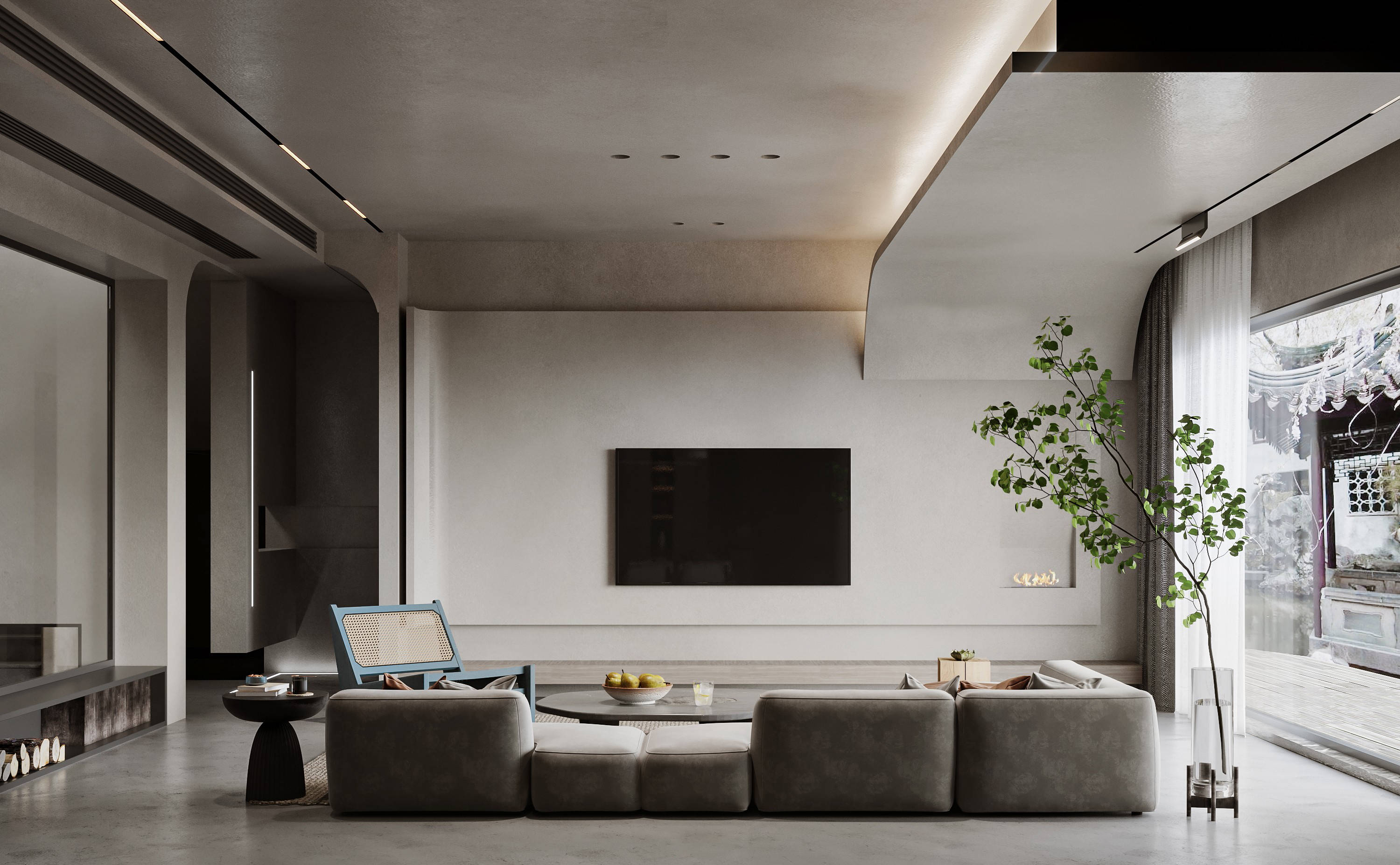 水泥墙应用到家装裸出高级感