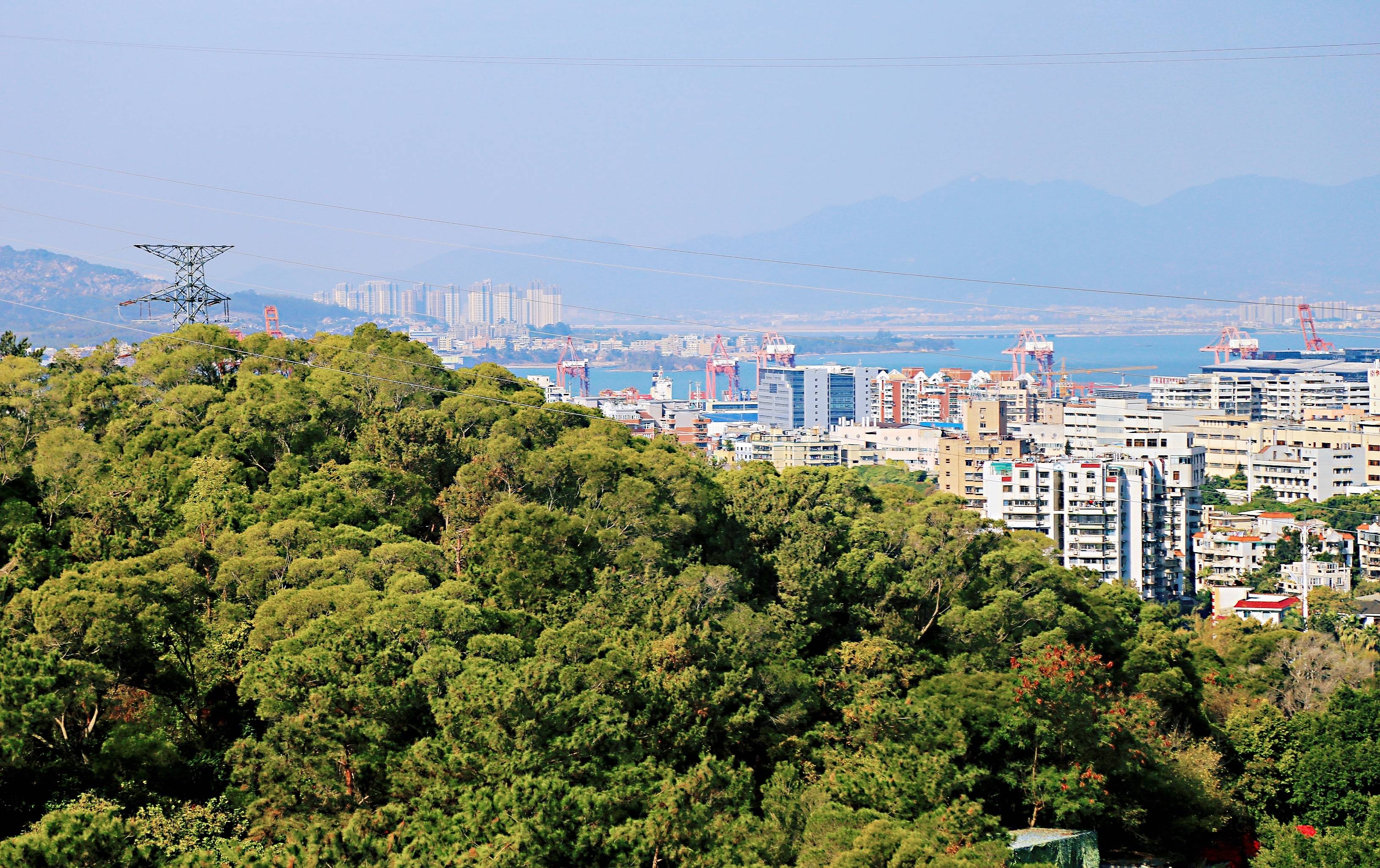 廈門島內的界山,猶如鑲嵌在城市的一顆綠寶石,鷺島盡收眼底