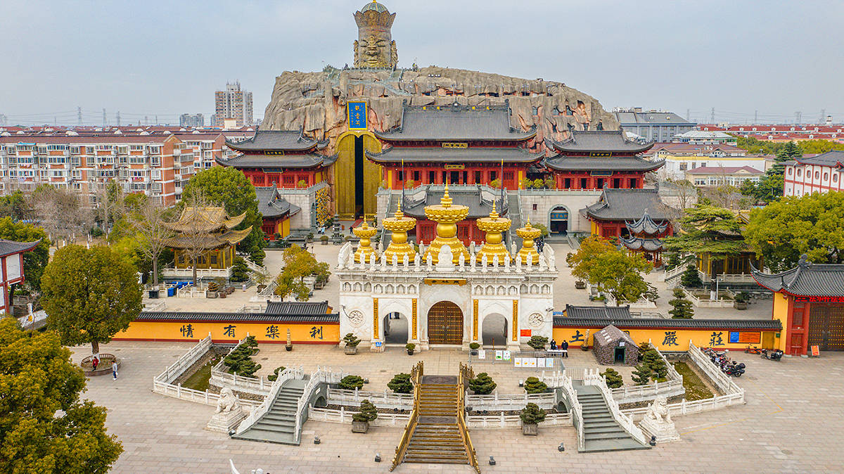 金山区东林寺，上海境内奇特景观寺庙，一座景色清奇的历史名寺
