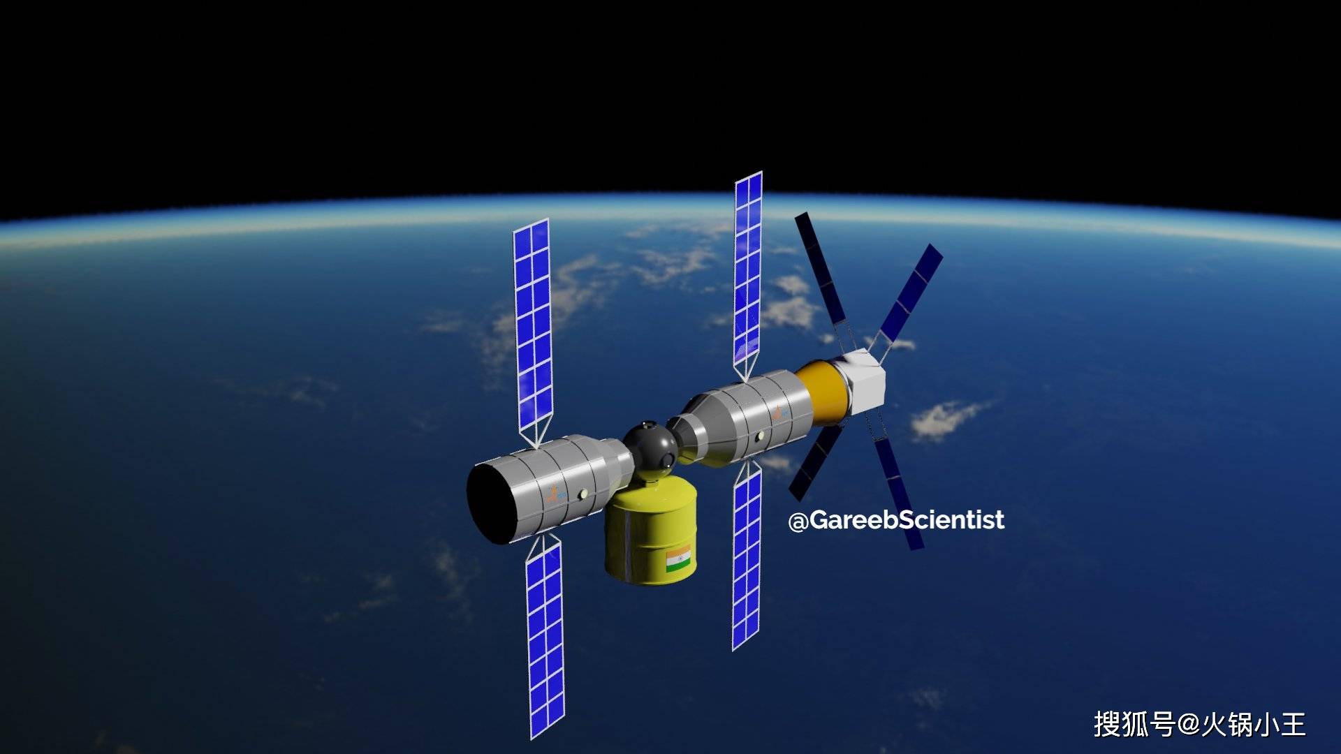 印度空间站照片曝光,外形像一堆纯净水桶,2022年载人上天