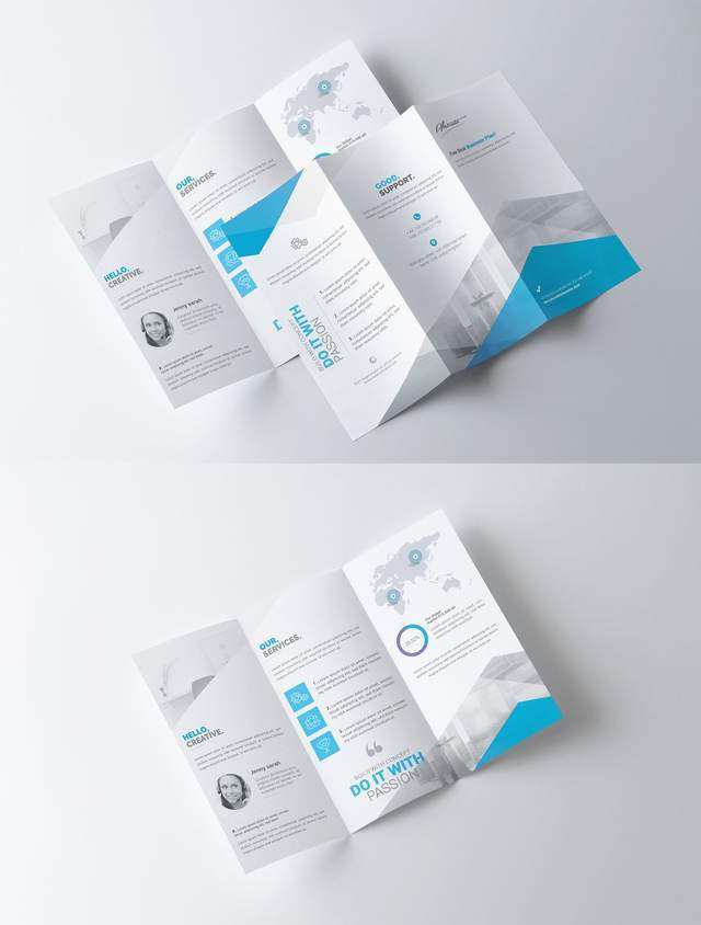 国外三折页设计欣赏!极简化