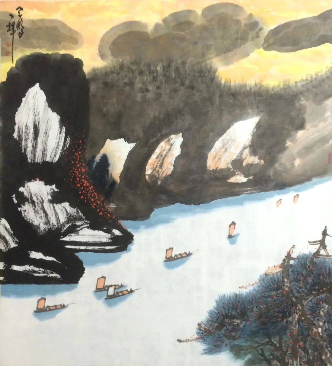 【画廊推荐】画家刘天鹏:画风独特 野墨意象