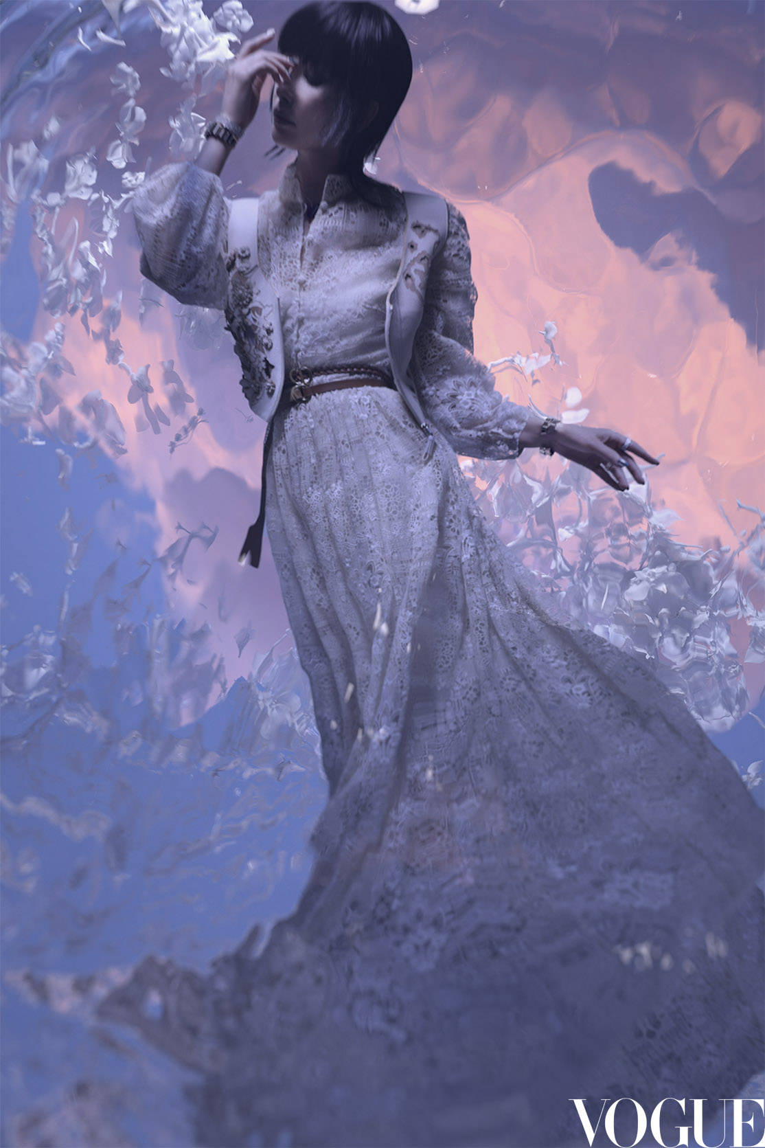 李冰冰vogue四月刊封面飞花幻境展示魅力真我