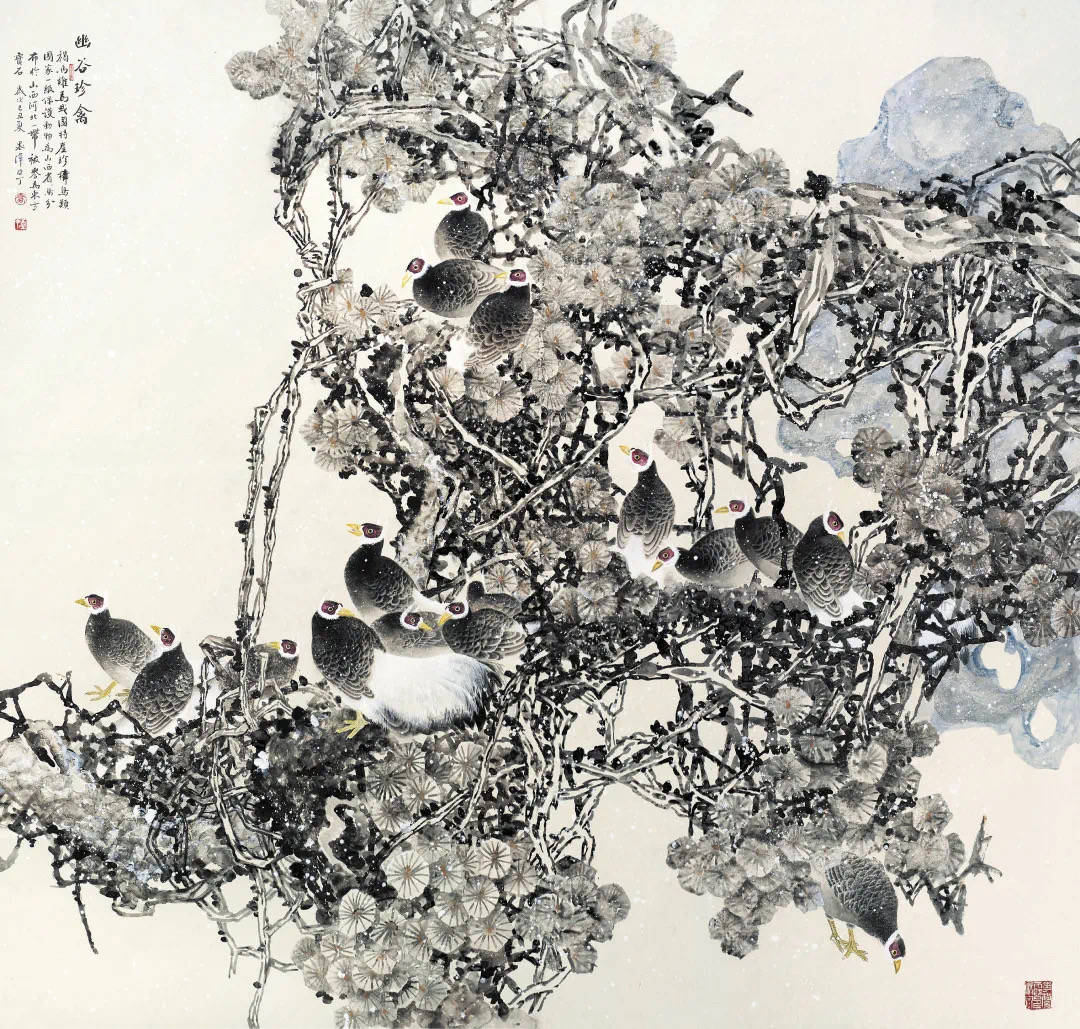 乔亚丁"行走自然"中国画作品展在山西美术馆开展_花鸟画