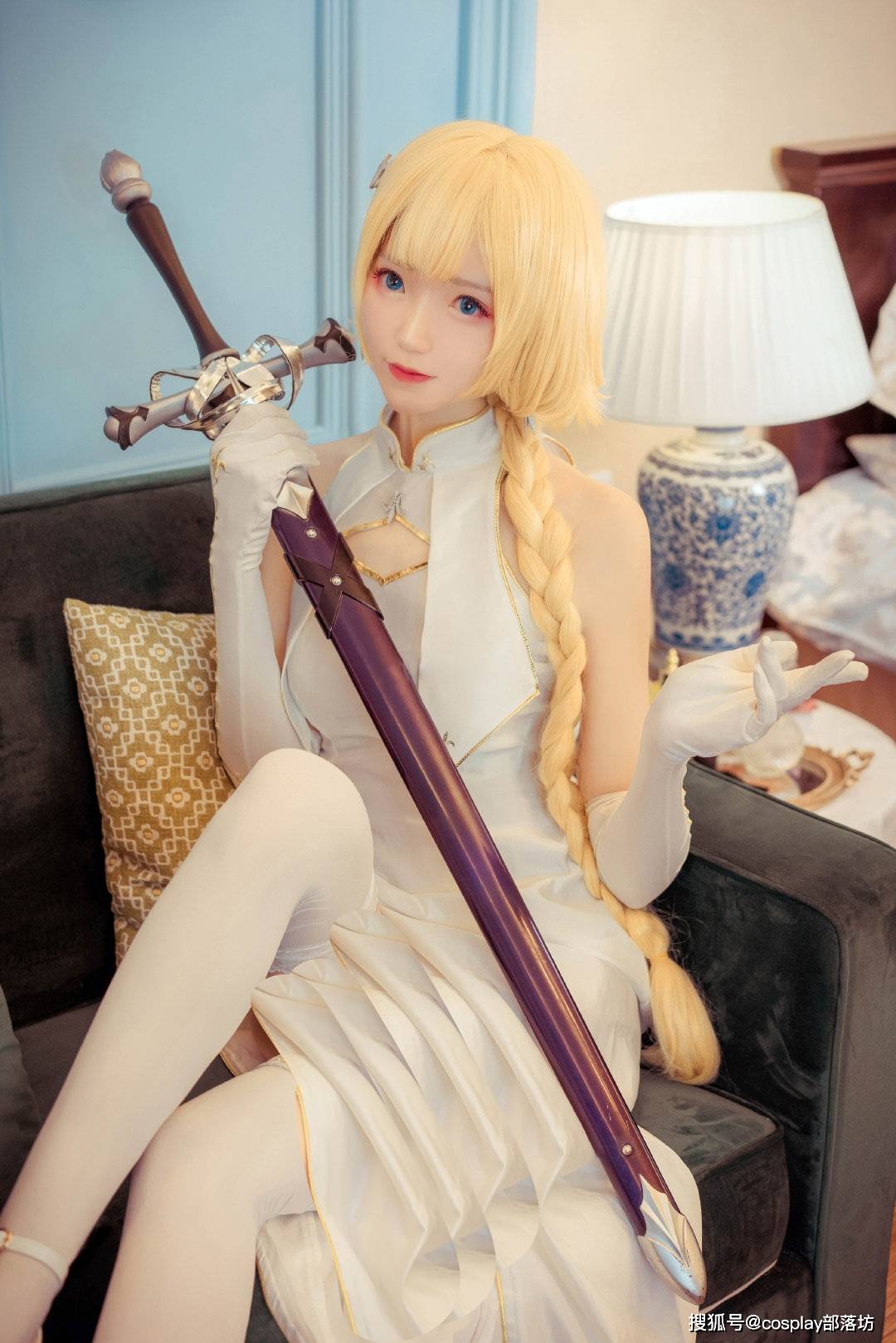 cos:旗袍贞德同人cos正片@然理理