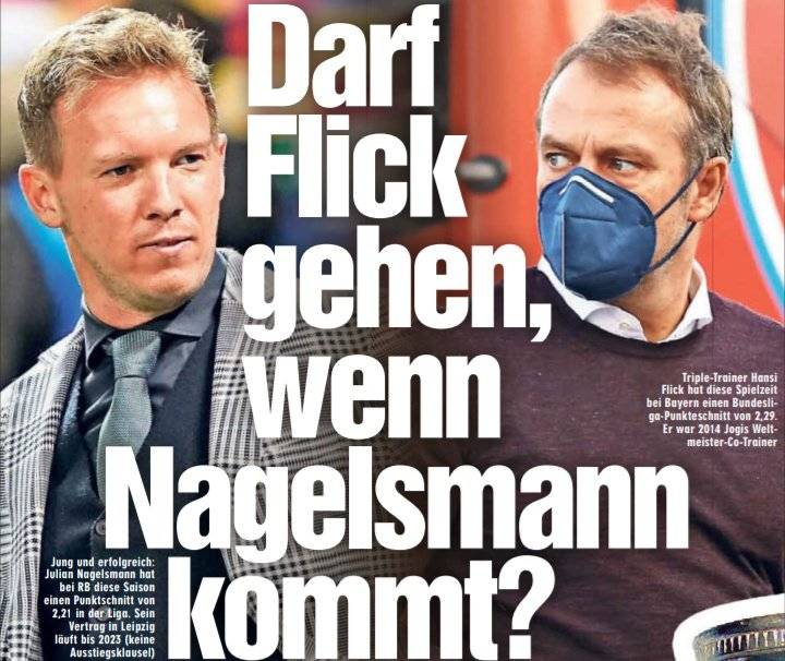 拜仁已为弗里克寻找潜在接班 萨利青睐纳格尔斯曼_德国队