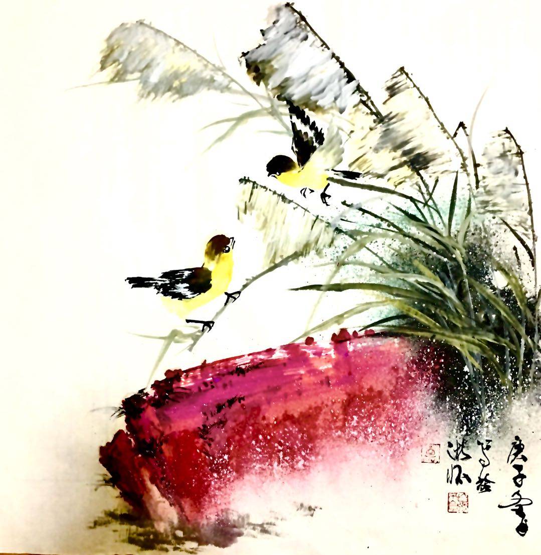 著名花鸟画家彭卫国艺术作品欣赏
