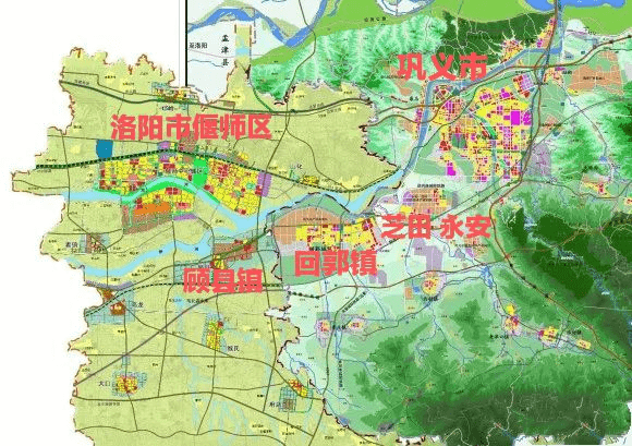 偃师市区域划分图图片