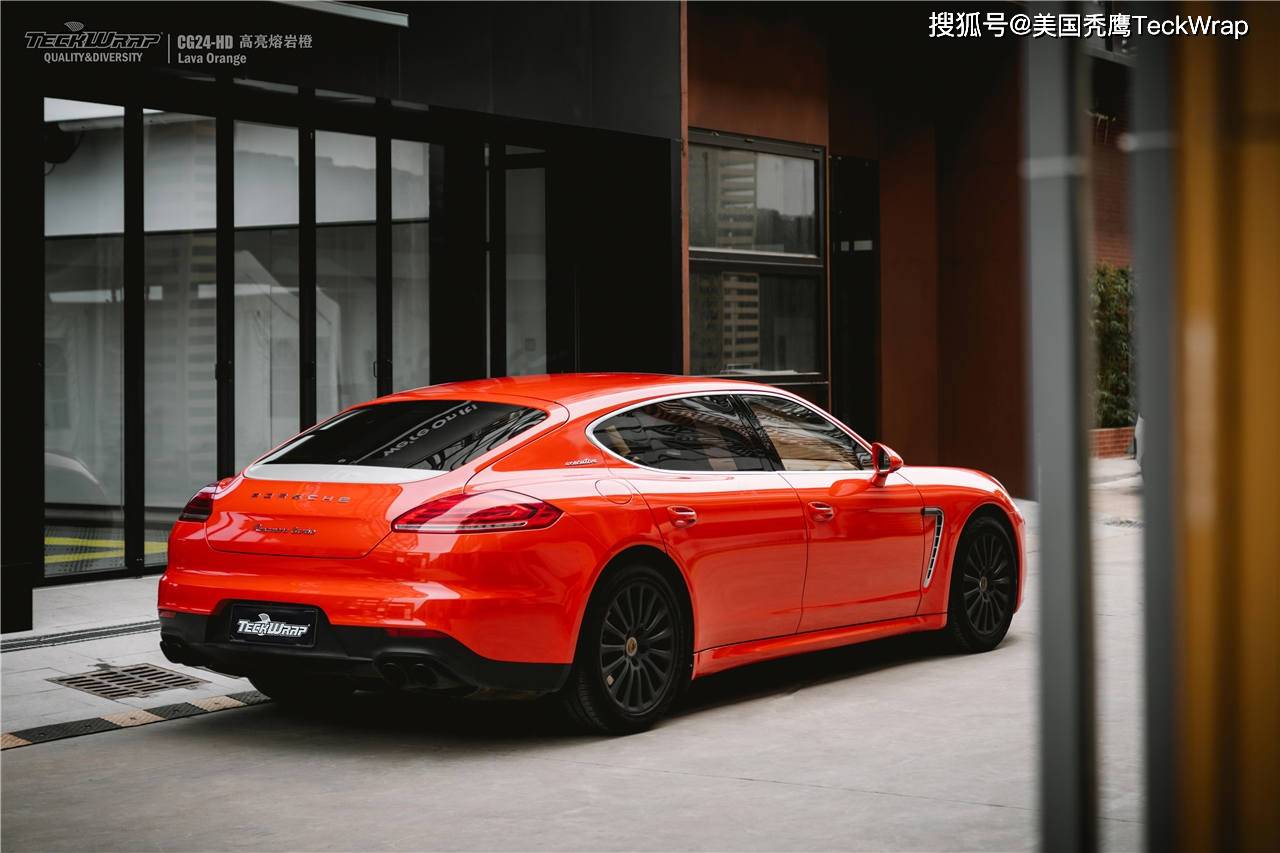 玩车族缺壁纸就看看熔岩橙teckwrap美国秃鹰改色膜