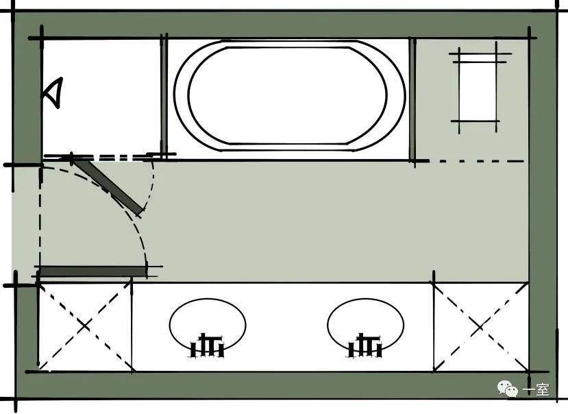 cad【03】33套卫生间常用方案布局模板手册【02】15套不同面积卫生间