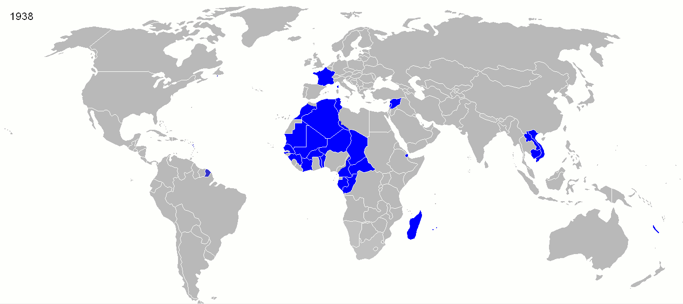 1938年法国势力范围