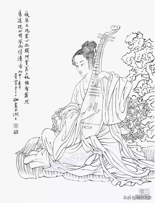 举一反三画白描仕女人物