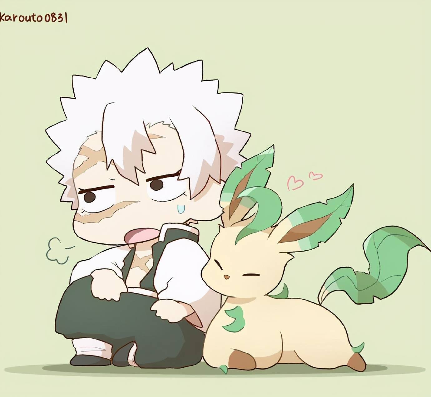 鬼灭之刃:当九柱配上宝可梦伊布,水柱不知所措,恋柱开心到跳脚