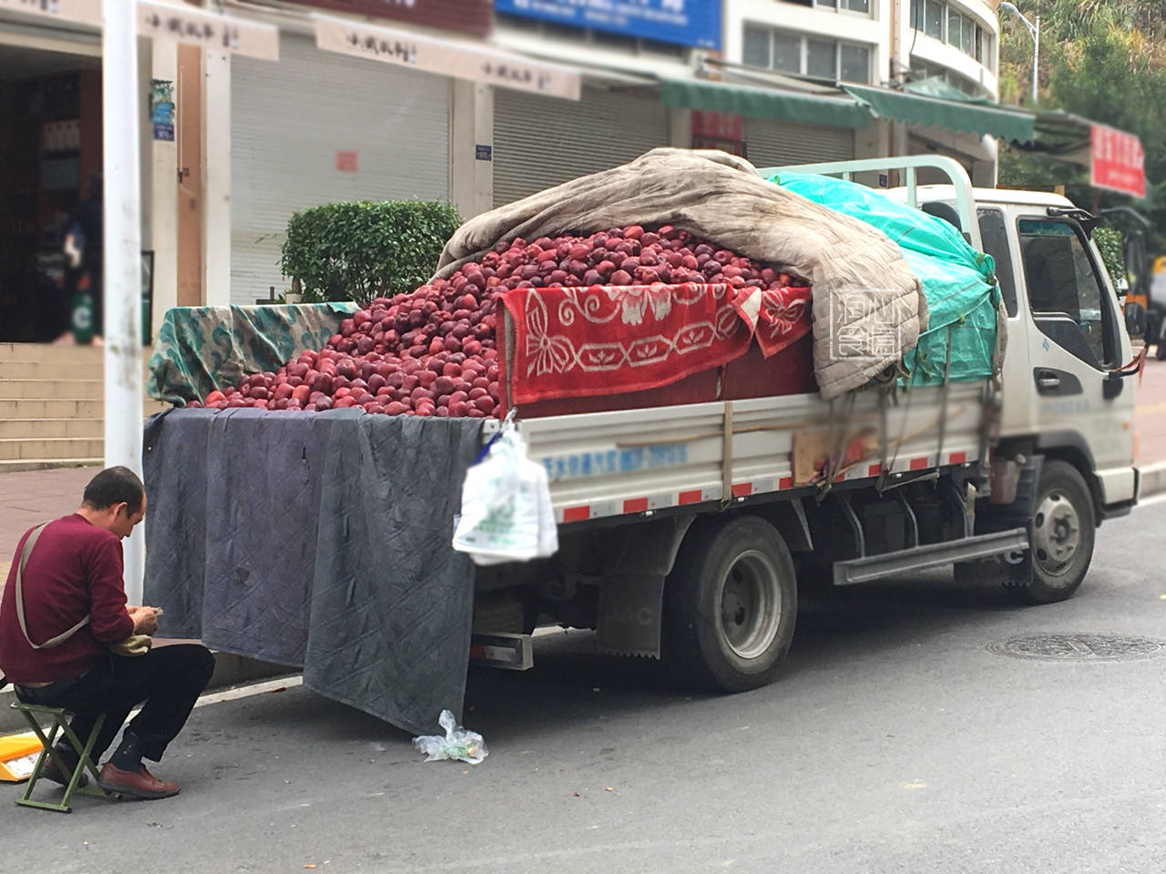 50岁大叔路边卖它,4元一斤生意惨淡,我看后才懂,依然买了10斤_苹果