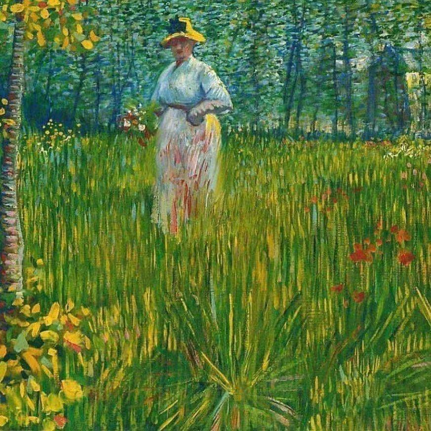 梵高油画作品中养眼的绿