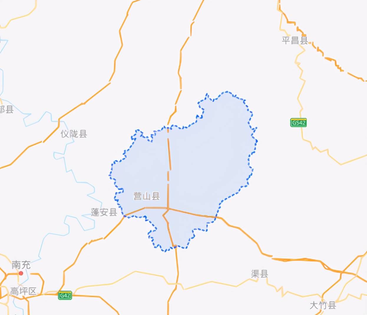 四川营山县县城地图图片