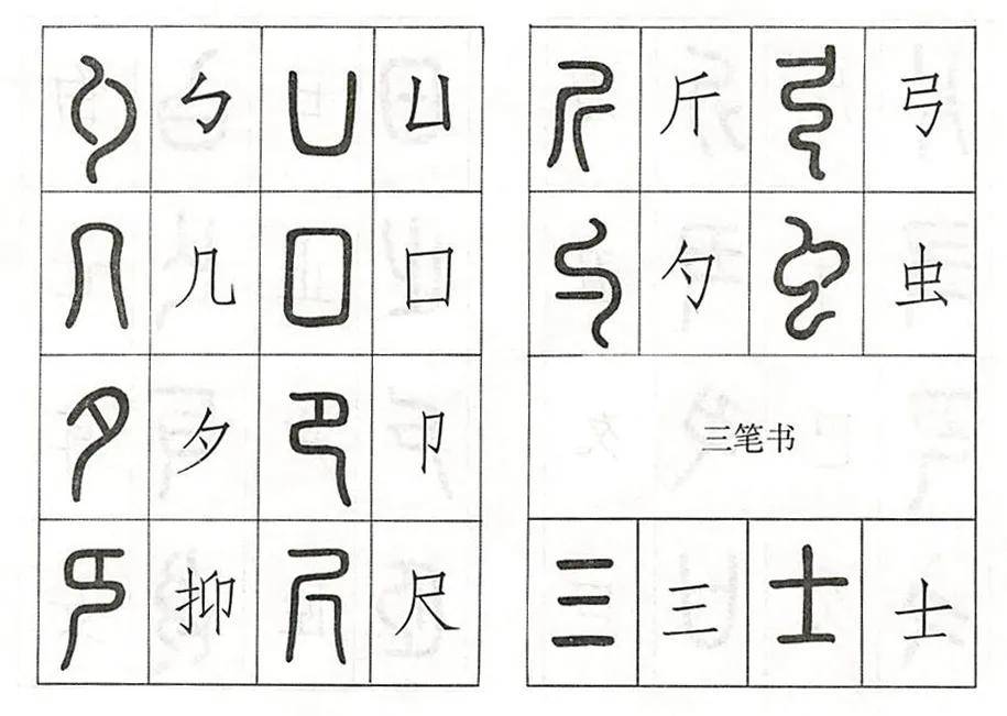 書學技法 | 怎樣寫篆書(下)——掌握基本筆畫寫法_部首