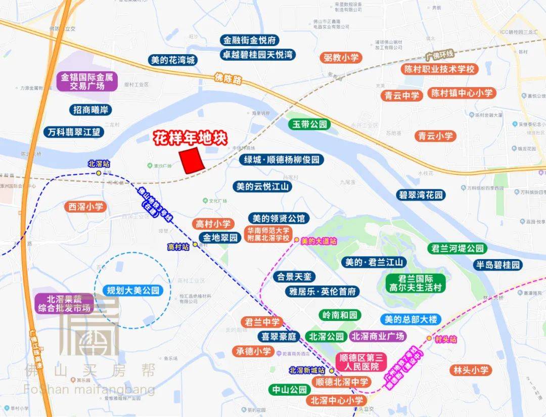 北滘區位圖陳村在高價地的帶動下,可謂漲勢洶洶,目前僅有icc碧桂園