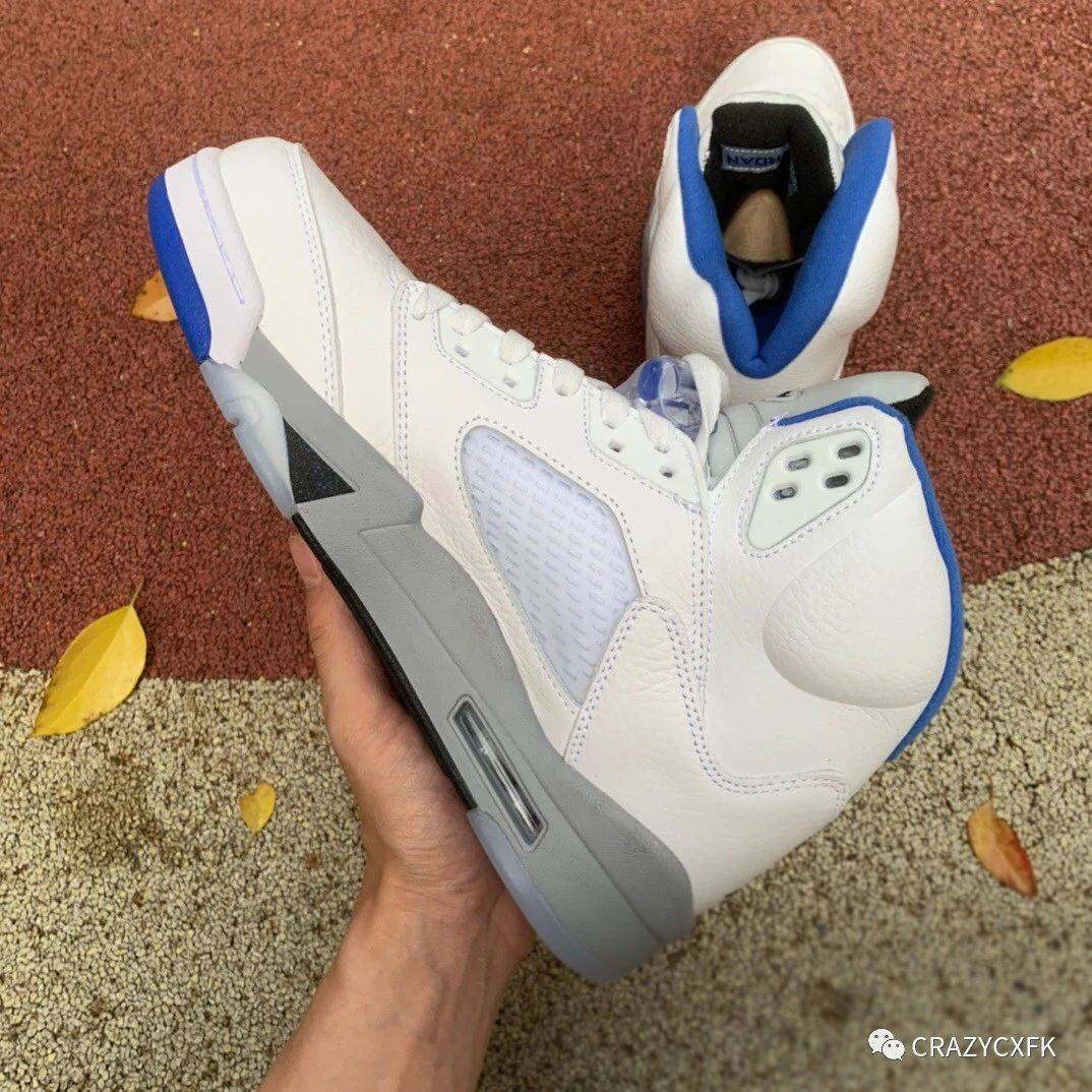 乔丹aj5白蓝3m反光airjordan5stealth20运动篮球鞋