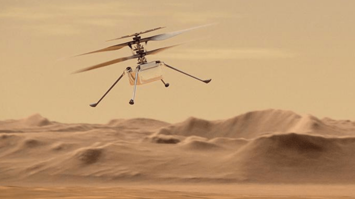 机智号直升机刚刚完成了第二次火星飞行这次是侧向飞行