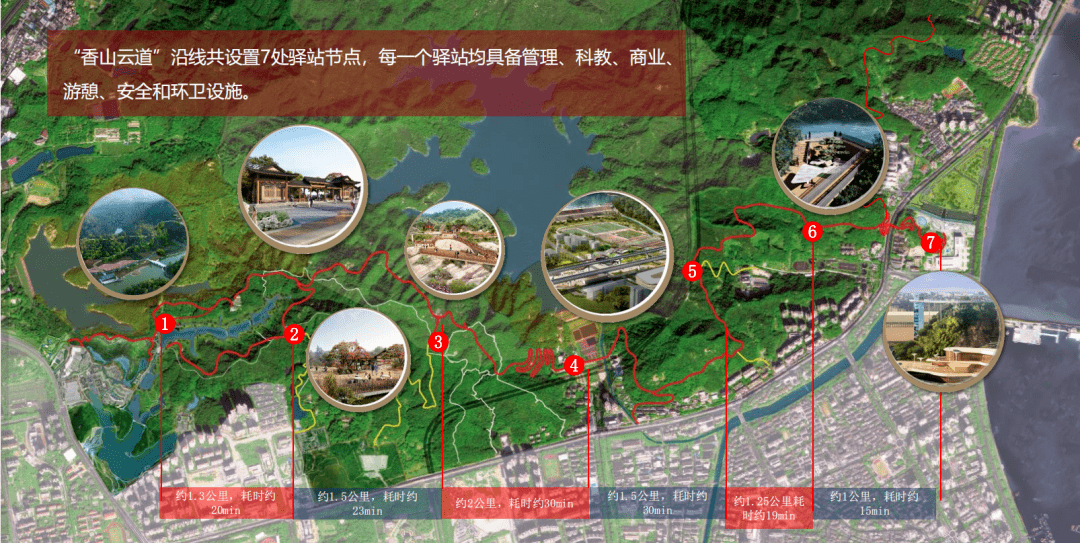 从香山湖公园到海天公园 各个出入口附近皆是小区,公园 惠及广大珠海