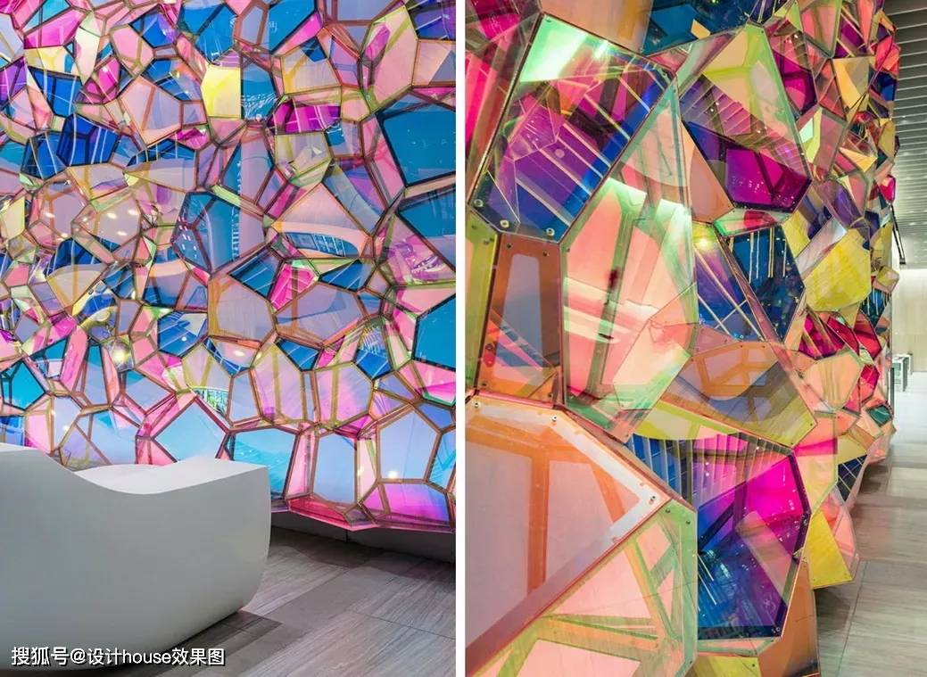 选材干货室内设计中流光溢彩的炫彩玻璃又美又飒