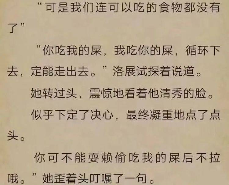 网友分享的侮辱智商的小说片段