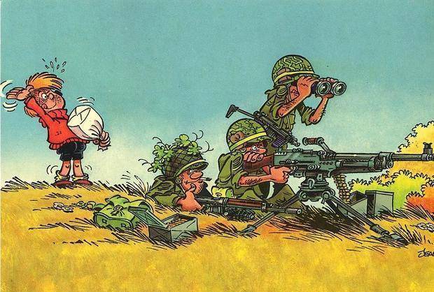 冷战北约风情军事漫画集带你体验军民同欢的生活片断