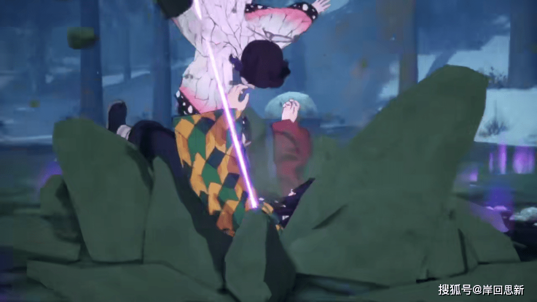 蝴蝶忍参战,今夜月色真美,暴打水柱!